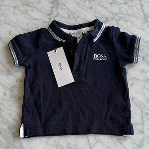 Hugo Boss Toddler Navy Polo with Contrast Trim